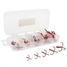 50 шт./лот бронзовых морских рыболовных крючков из высокоуглеродистой Сталь тройными крючками для рыболовных снастей с 2/4/6/8/10