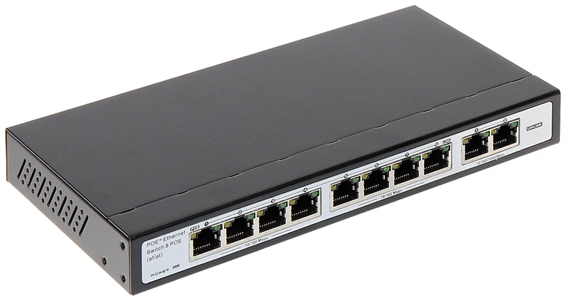 10 портов 8 PoE Инжектор POE мощность по Ethernet коммутатор мощность по Ethernet POE Ethernet коммутатор сетевой камеры Адаптер питания