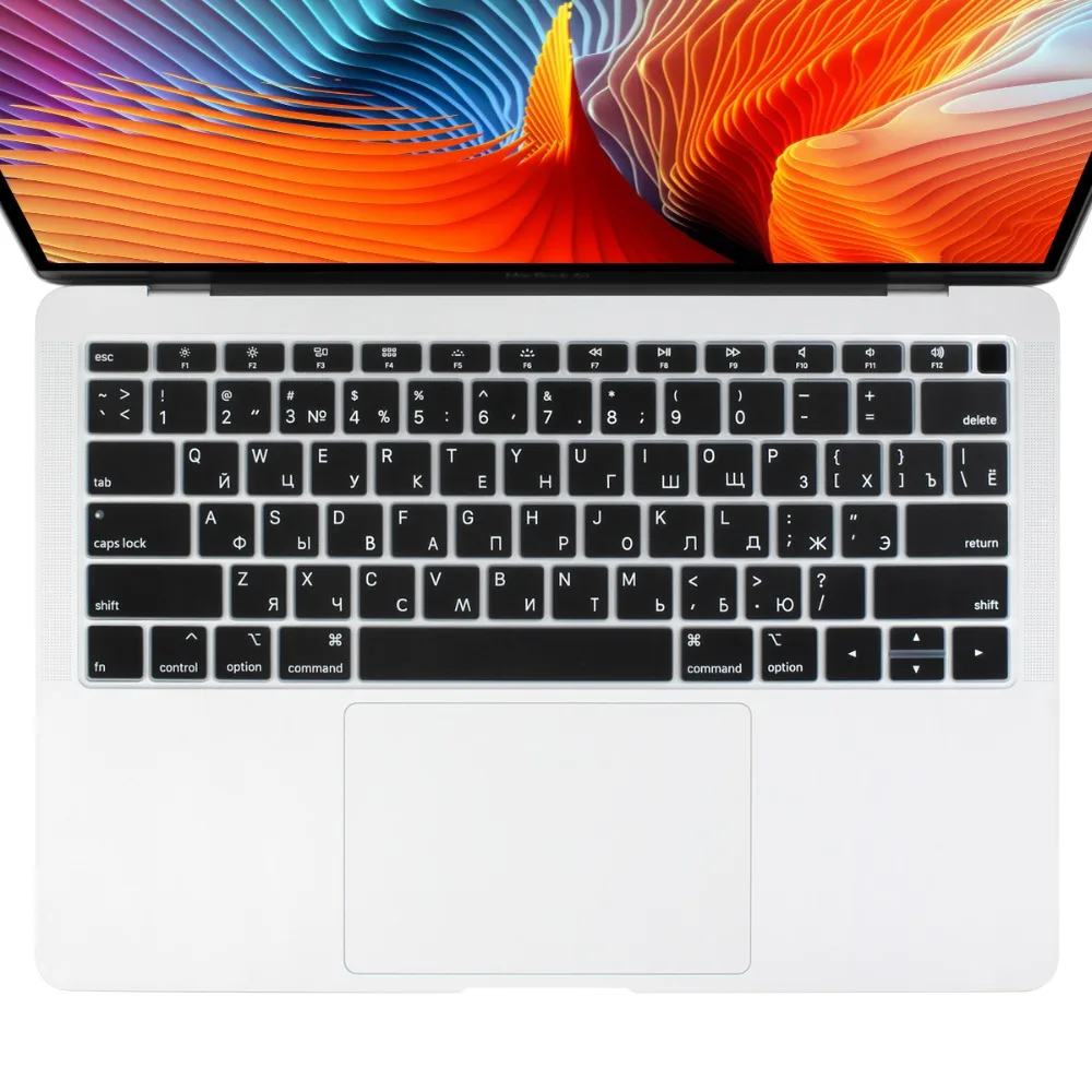 Силиконовая Защитная крышка для русской клавиатуры макет США/ЕС Macbook Air 13 2020 2019 A2179