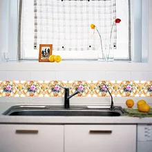 10cmx10mNewest Творческий самоклеющийся плинтус Водонепроницаемый гостиная; Ванная Комната Розовое наклейки на стену с узорами граница обоев YX001