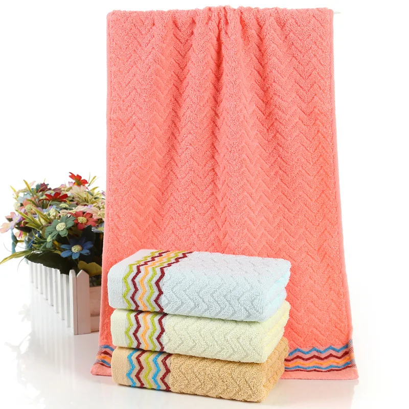 3Pcs 34*73cm Cotton Family Towel Set Soft Fast Drying Face Towel