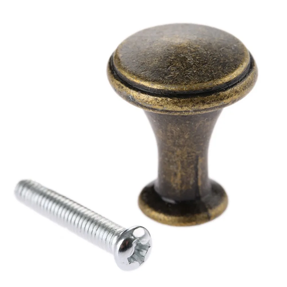 Decorative Round Small Wooden Box Drawer Dresser Handle Knobs