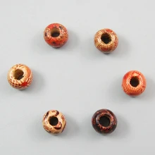 Винтажная бусина деревянные волосы оплетенные бусины бусинки с большими отверстиями кольца трубы для плетения DIY эластичные аксессуары для волос