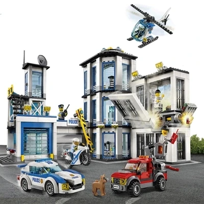 

02020 965Pcs Police Station Set Compatible with Lego City Series 60141 Model Building Blocks Bricks Toys hobbies for Children
