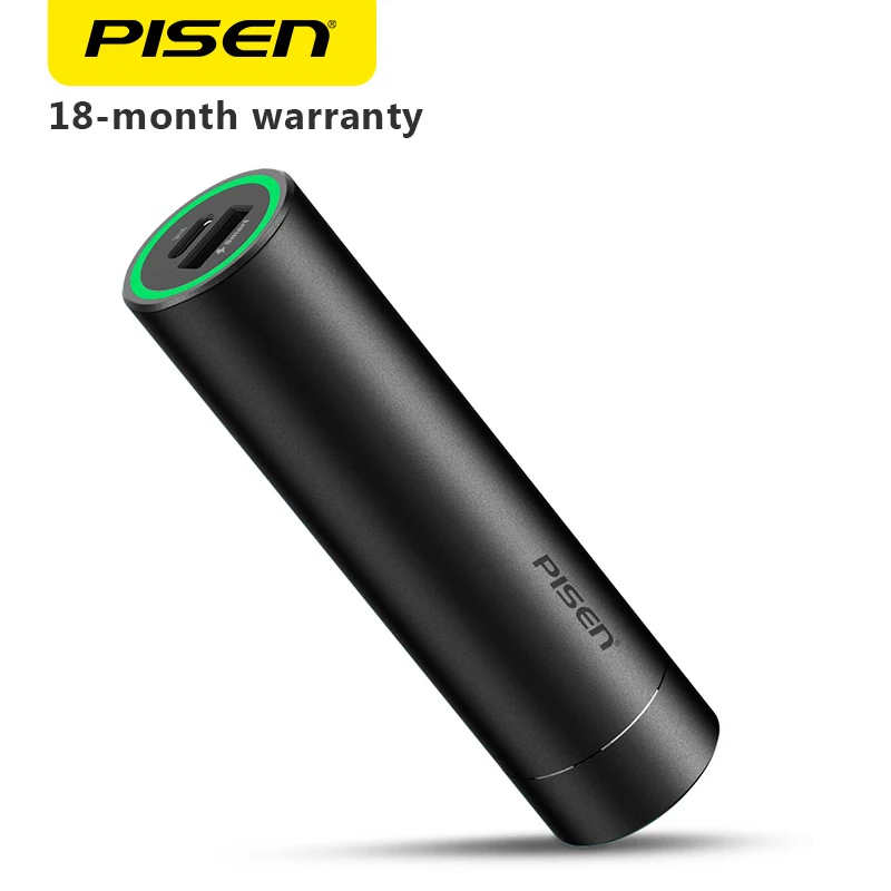 Pisen mini type-C 5000mAh power Bank 5 V/3A внешний аккумулятор портативное зарядное устройство для смартфонов и планшетов