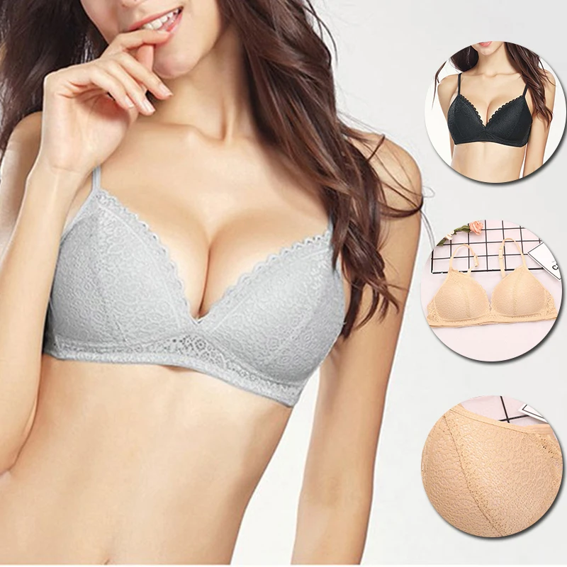 Gumprun 2018 Wire Free Bras For Women Sexy Lace Bralette Seamless Hollow Push Up Bra Comfortable Breathable Bra Sexy Lingerie