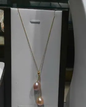 

natural south seas pink purple pearl necklace yellow