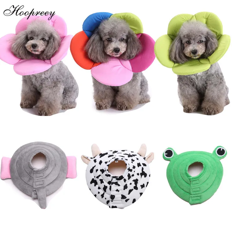 

Elizabeth Circle Animals Flowers Neck Collars Protective Anti-scratch Circle Wound Healing Medical Recovery Pet Accessories 10A