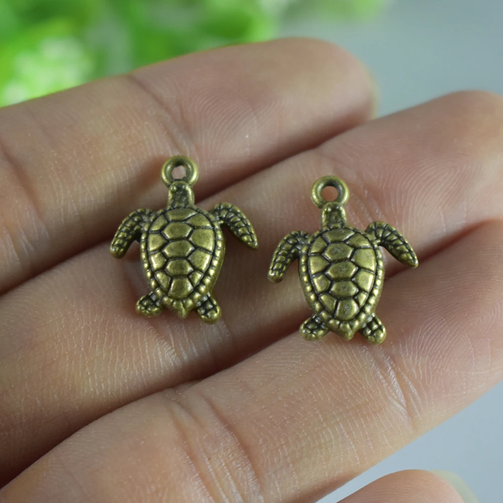 

7pieces 17x14mm Antique Bronze Charm Pendant Tortoise