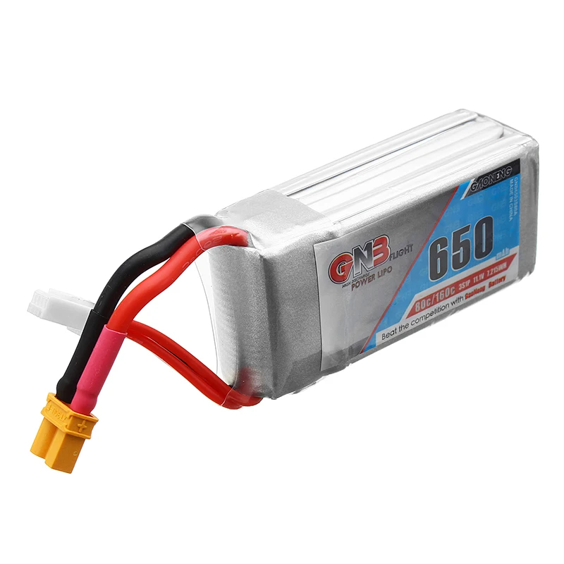 2 шт. Gaoneng GNB 11,1 V 650mAh 80C/160C 3S Lipo батарея XT30 разъем для микро бесщеточный FPV гоночный Дрон Квадрокоптер