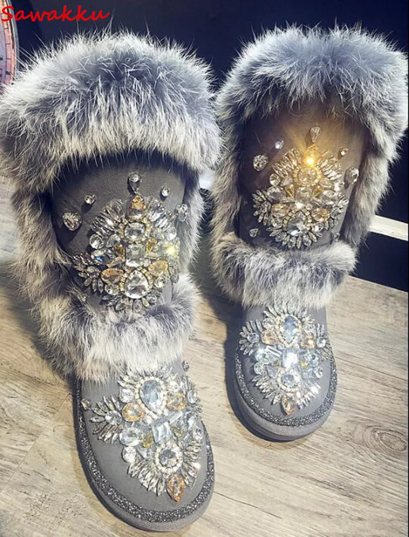 Rhinestone snow boots Clearance