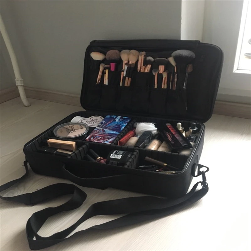 Professional Beauty Suitcase MakeUp Cosmetic Waterproof Women Makeup Case Organizer Large Capacity Storage Travel Pouch Bag