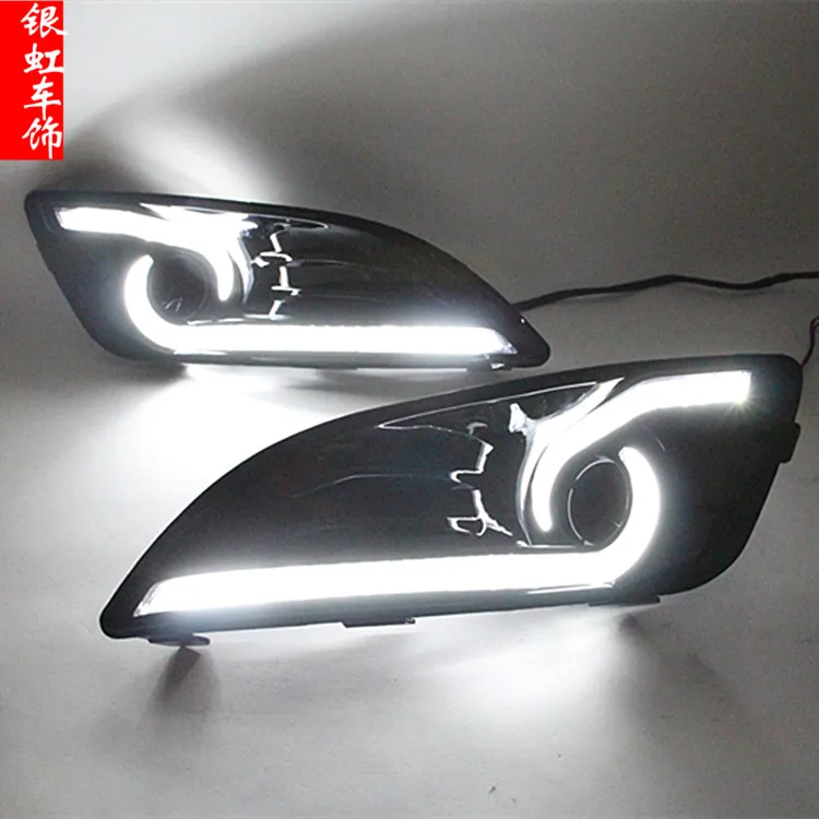 LED DRL daytime running light for ford fiesta 2013 16 with double