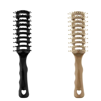 

Hair Brush 9 Row Nylon Bristles Anti Static Blow Drying Styling Vented Brush Hair Detangler Comb for Men Women