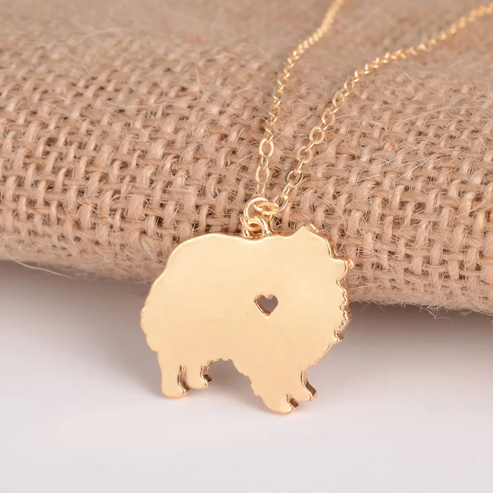 100pcs Pomeranian Necklace Pom Jewelry Custom Dog Necklace Dog Breed