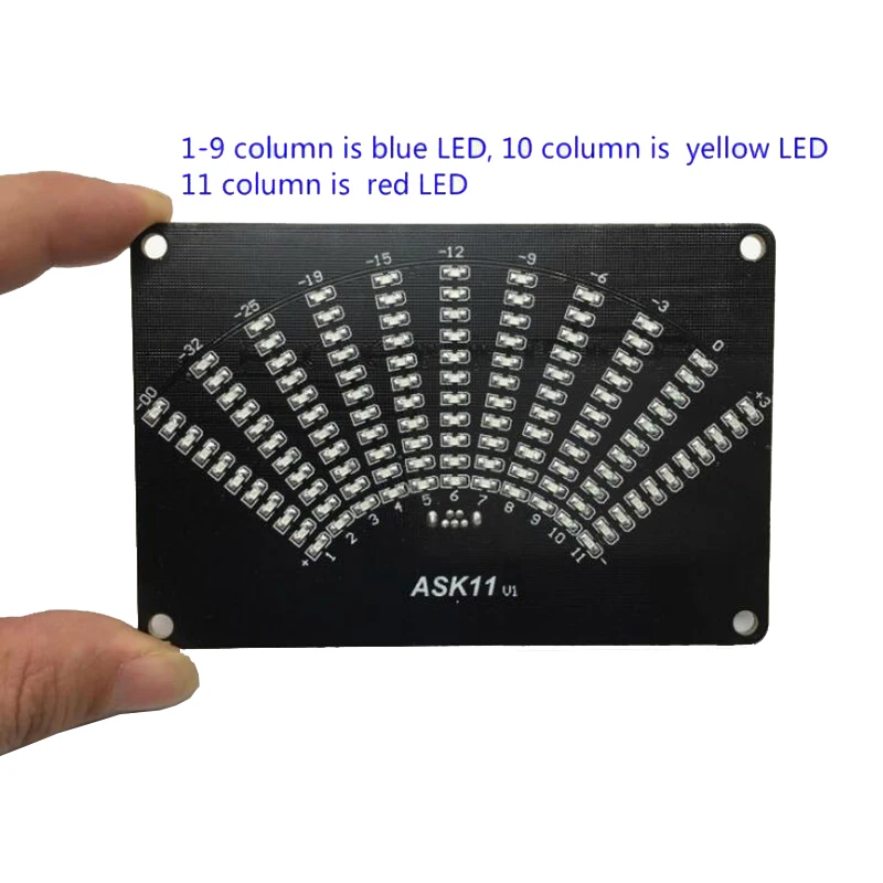 ASK11 LED Audio Music Spectrum Display Level VU Meter Fan-shaped Pointer