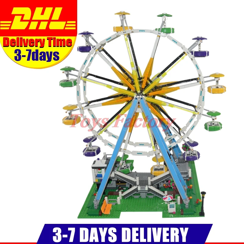 

DHL Lepin 15012 City Street Ferris Wheel Model Building Kits Set Assembling Blocks Toy Compatible 10247 Birthday Toys