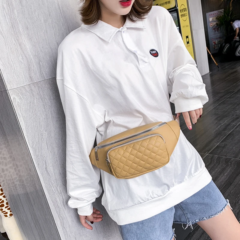 

PU Leather Waist Bag For Women 2019 Female Fashion Fanny Packs Chest Bags Ladies Waist Pack Designer Shoulder Belt Bag