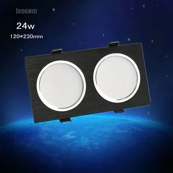 

2018 Special Offer Rushed 3pcs 24w Cree Led For Square Downlight Cob Recessed Ceiling Down Light Lamp For Home