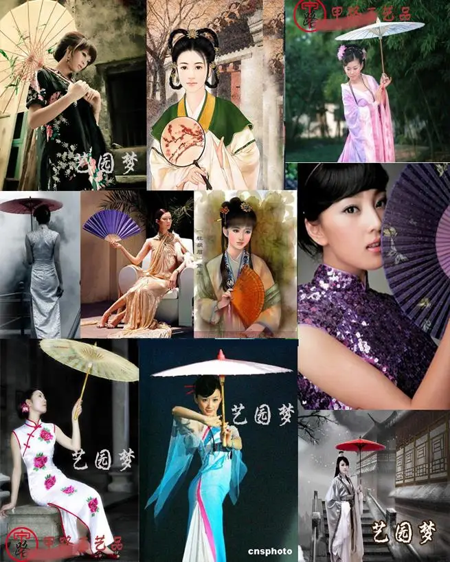 Китайский классический зонтик от солнца, Шелковый Зонтик для танцев, свадебные украшения