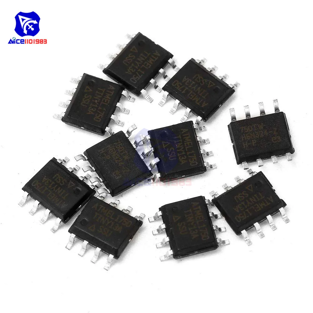 Микросхемы diymore 1 шт. IC ATTINY13 ATTINY13A TINY13A MCU AVR SOP-8 оригинальный чип интегральной схемы