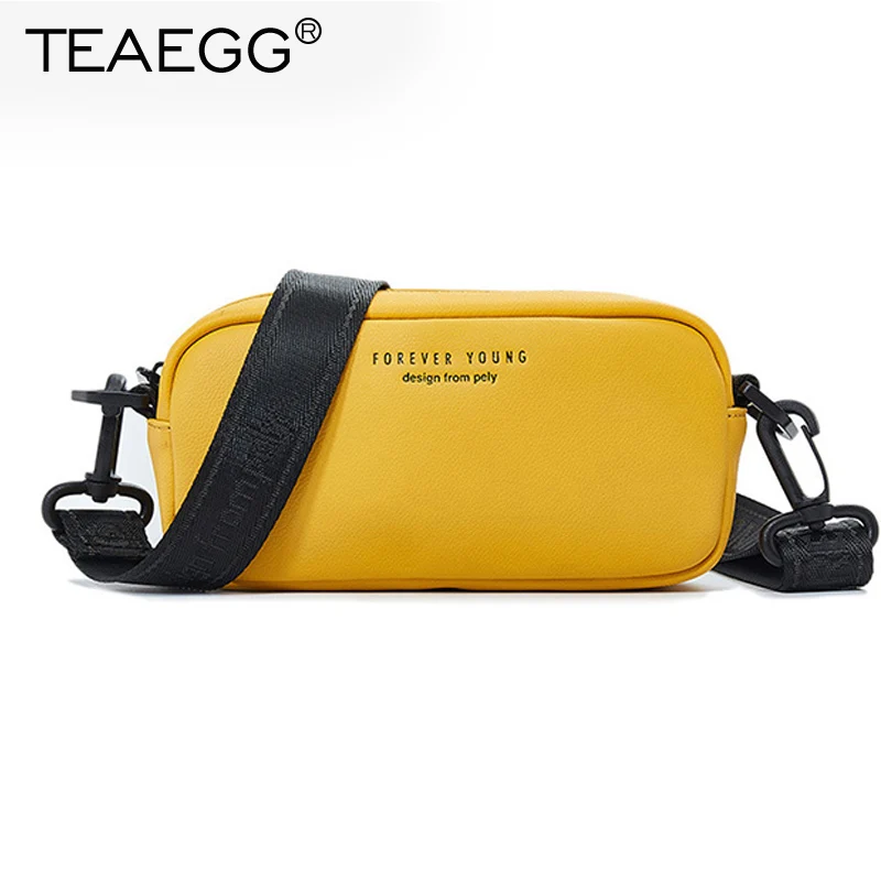 TEAEGG, женские сумки через плечо с буквенным принтом, сумки-мессенджеры из коровьей кожи, женские школьные сумки с клапаном - Цвет: Yellow