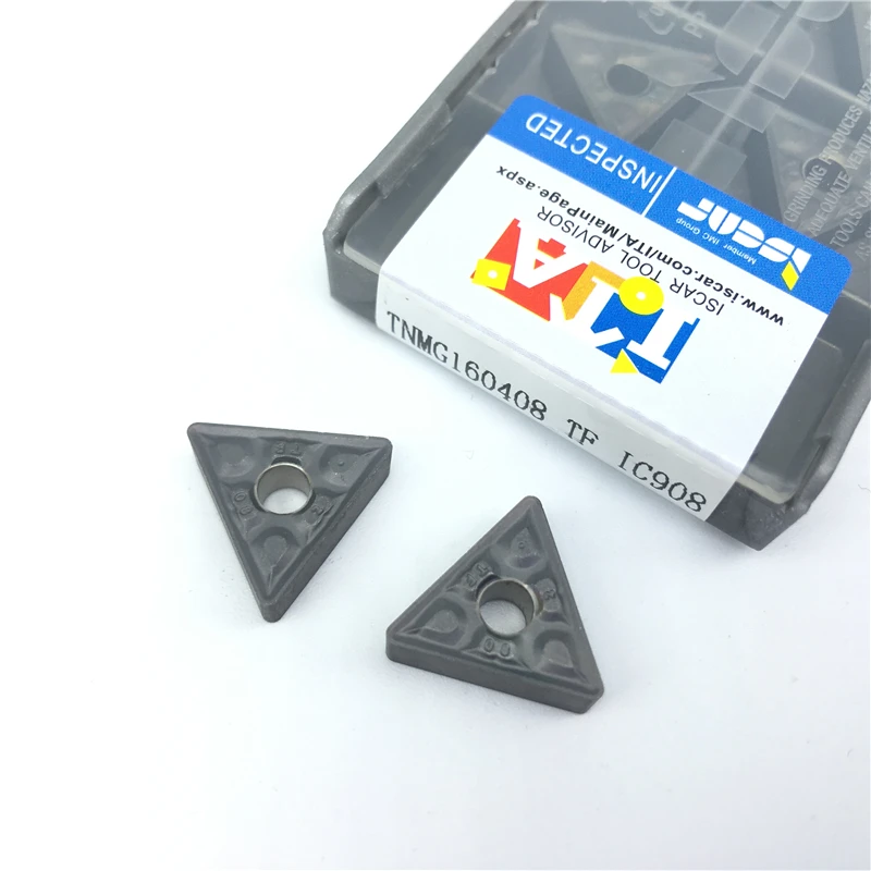 

10PCS ISCAR Indexable Carbide CNC Turning Inserts TNMG160408 TF IC908 Lathe Blade for CNC Cylindrical Turning Tool