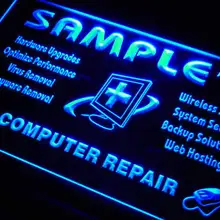 Тр-тм Имя персонализированные пользовательские ремонт Компьютерные Магазин Дисплей неоновая вывеска с включения/выключения 7 цветов 4 размера