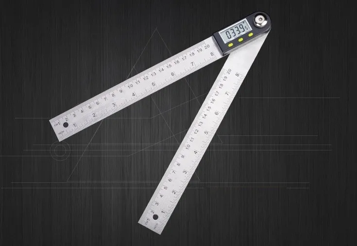 0-200 мм 0,05 цифровой электрический транспортир из нержавеющей стали IP54 водостойкий Универсальный Гониометр, угломер квадратный gau