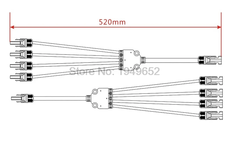 MC4 Солнечная фотогальваническая панель адаптер Кабельный разъем 4 ветки Y Тип пять путь разъем параллельное подключение батареи пластины в сборе