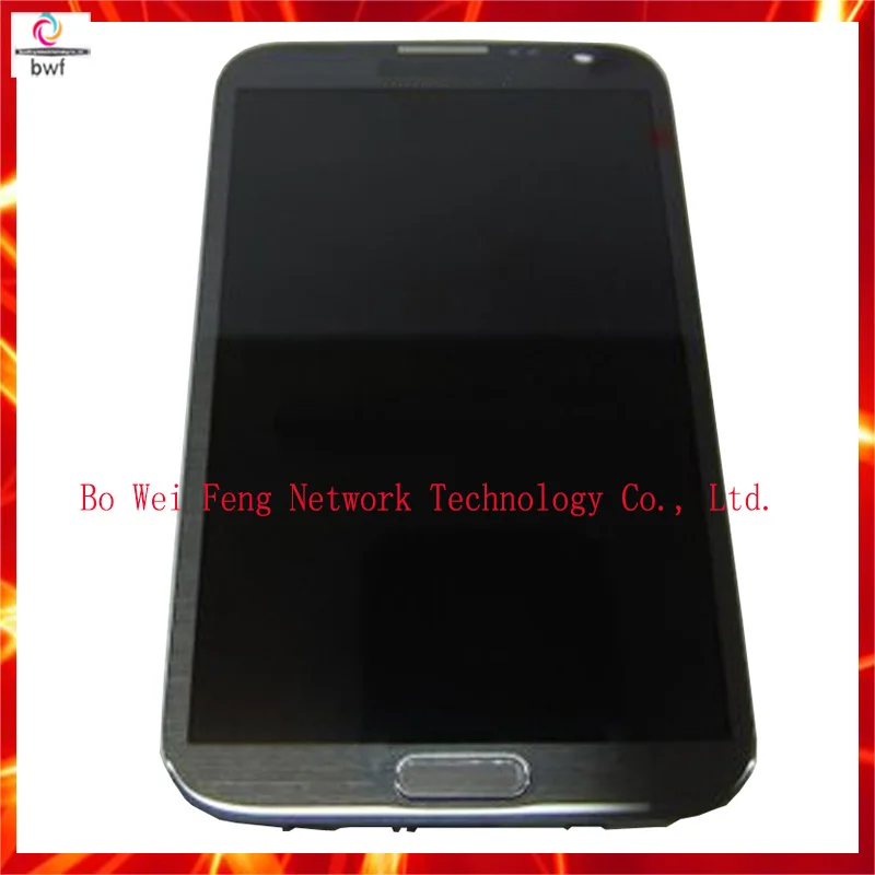 

Grey white LCD For Samsung Galaxy Note 2 N7100 lcd Display Touch Screen Digitizer Full Set Assembly With Frame, Free Shipping!