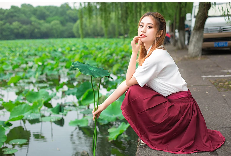 Новый Дизайн Для женщин Hanfu Традиционная Китайская одежда Этническая одежда Восточный Вышивка костюм летний Винтаж древний костюм