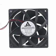 10Pcs Gdstime Double Ball 2 Wire 12038 12cm 120x120x38mm 120mm 48V DC Brushless Cooling Fan 10Pcs Gdstime Double Ball 2 Wire 12038 12cm 120x120x38mm 120mm 48V DC Brushless Cooling Fan