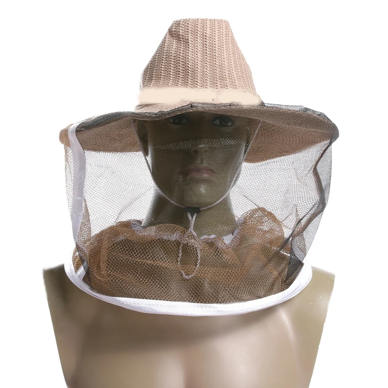 Сетчатая Маска для пчеловодства, шляпа, инструменты для пчеловодства, ковбойская шляпа, анти-пчела, Москитная шляпа от насекомых, маска для шеи, обертывание, защита