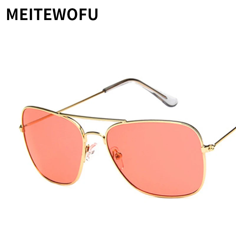 MEITEWOFU модные женские туфли солнцезащитные очки Брендовая дизайнерская обувь роскошные Винтаж Квадратные Солнцезащитные очки в золотой оправе очки Для женщин очки Gafas