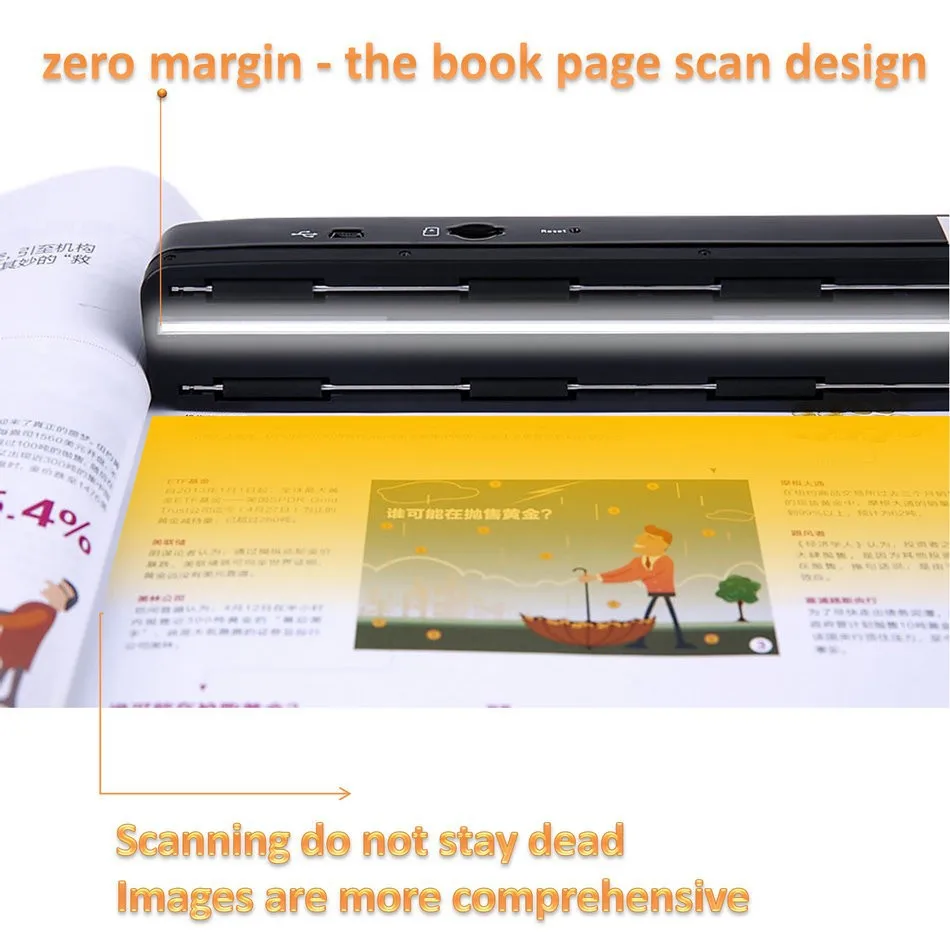 Senniao SN910W удобный портативный сканер A4JPG и PDF HD1050dpi двойной ролик нулевой маржи книга WiFi автоматический синтез большого изображения