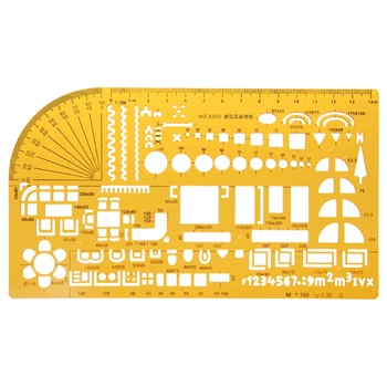 

K Resin Ruler Professional Universal Furniture Construction Architect Template Ruler School Accessories