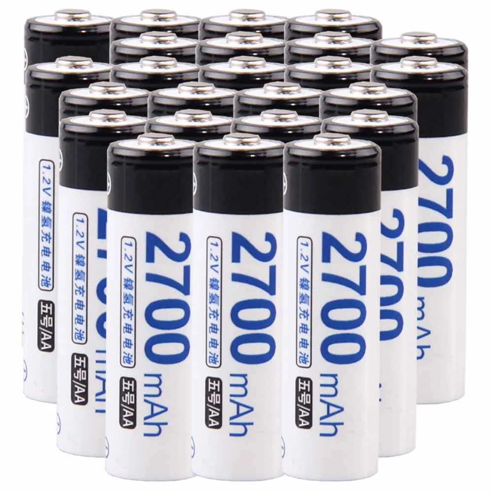

Lowest price 24 piece AA battery 1.2v batteries rechargeable 2700mAh nimh battery for power tools akkumulator