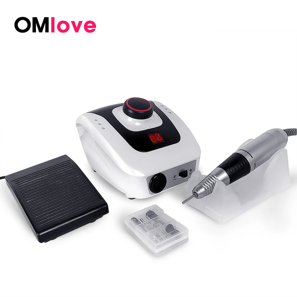 

OMlove Electric Nail Drill Apparatus For Manicure 35000RPM Strong Milling Machine For Nails With LCD For Pedicure Nail File