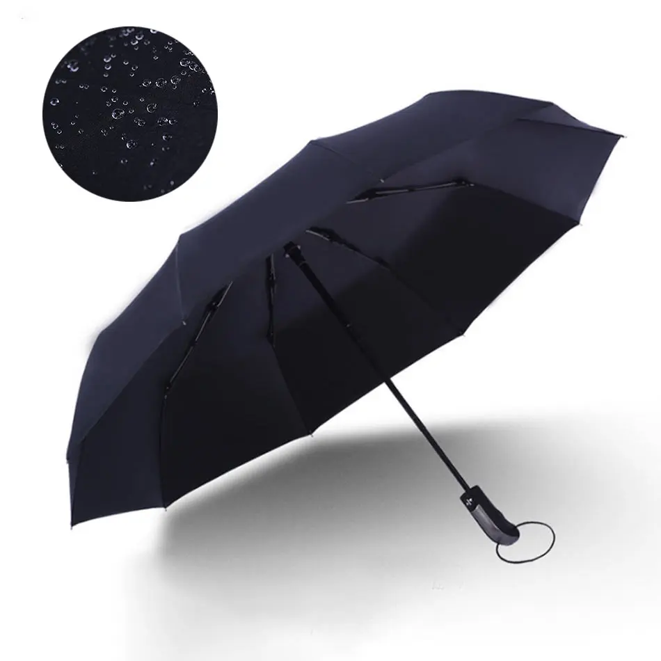 

зонт 3 folded men's women's umbrella Fully automatic mini pocket large umbrella large 105 cm 10ribs audi wind chinese sun