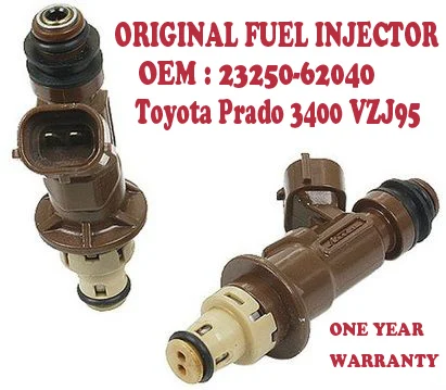 6 AISAN FUEL INJECTORS for TOYOTA HILUX LANDCRUISER PRADO 5VZFE 3.4L 23250-62040