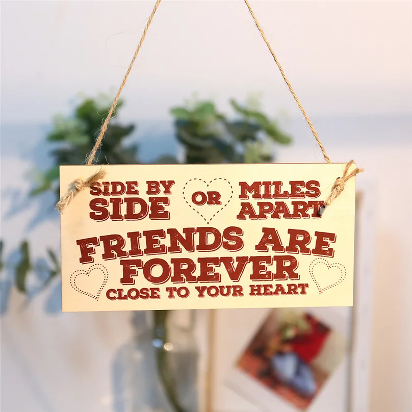Sign Board Best Friend Friendship Gift Chic Spending Heart Thank You Decoration home Decor 2019 new hot sale #25j10 (1)