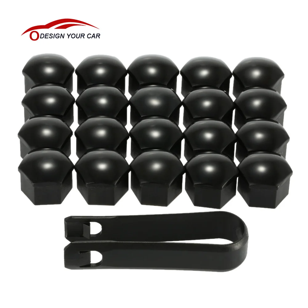 Car Style Replacement Parts 17mm 20pcs/set Gray Color Car Plastic Caps Bolts Head Covers Nut