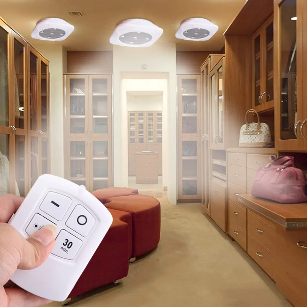 

3Pcs Wireless LED Remote Control Under Cabinet Night Light Wall Lamp Digital Wireless Wall Remote Switch Receiver Transmitter