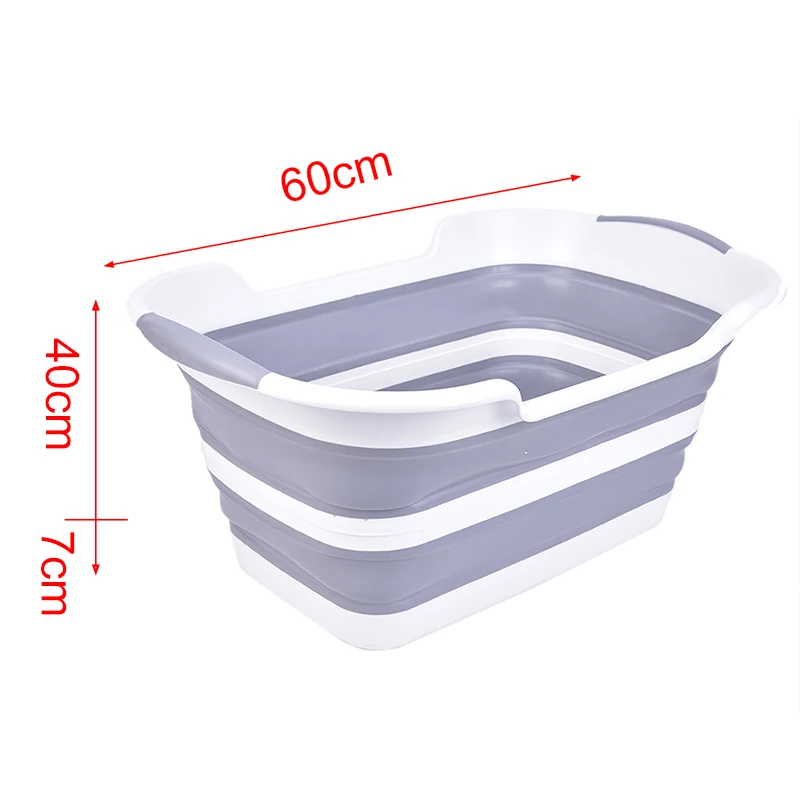 

1PCS Portable Silicone Bath Tub Baby Folding Non-Slip Bathtub Baby Shower Bath Accessories 2 Colors