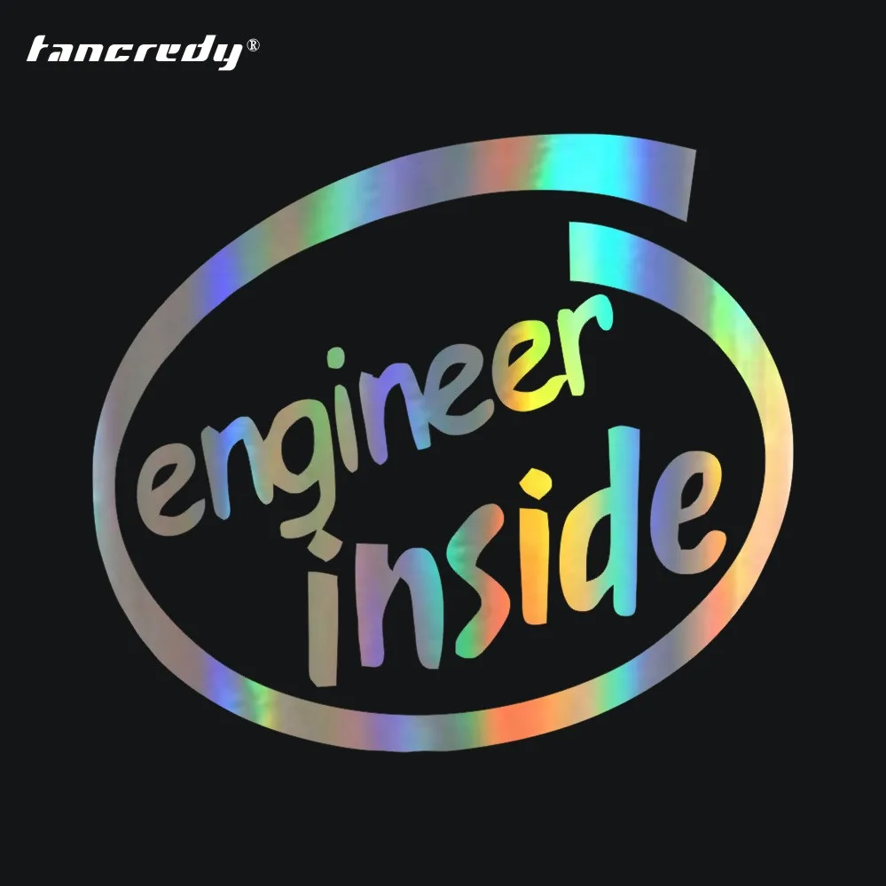 

Tancredy The 2nd Half Price 9*8cm 3D Car Styling Stickers Engineer Inside car decals and sticker Car full Body Stickers