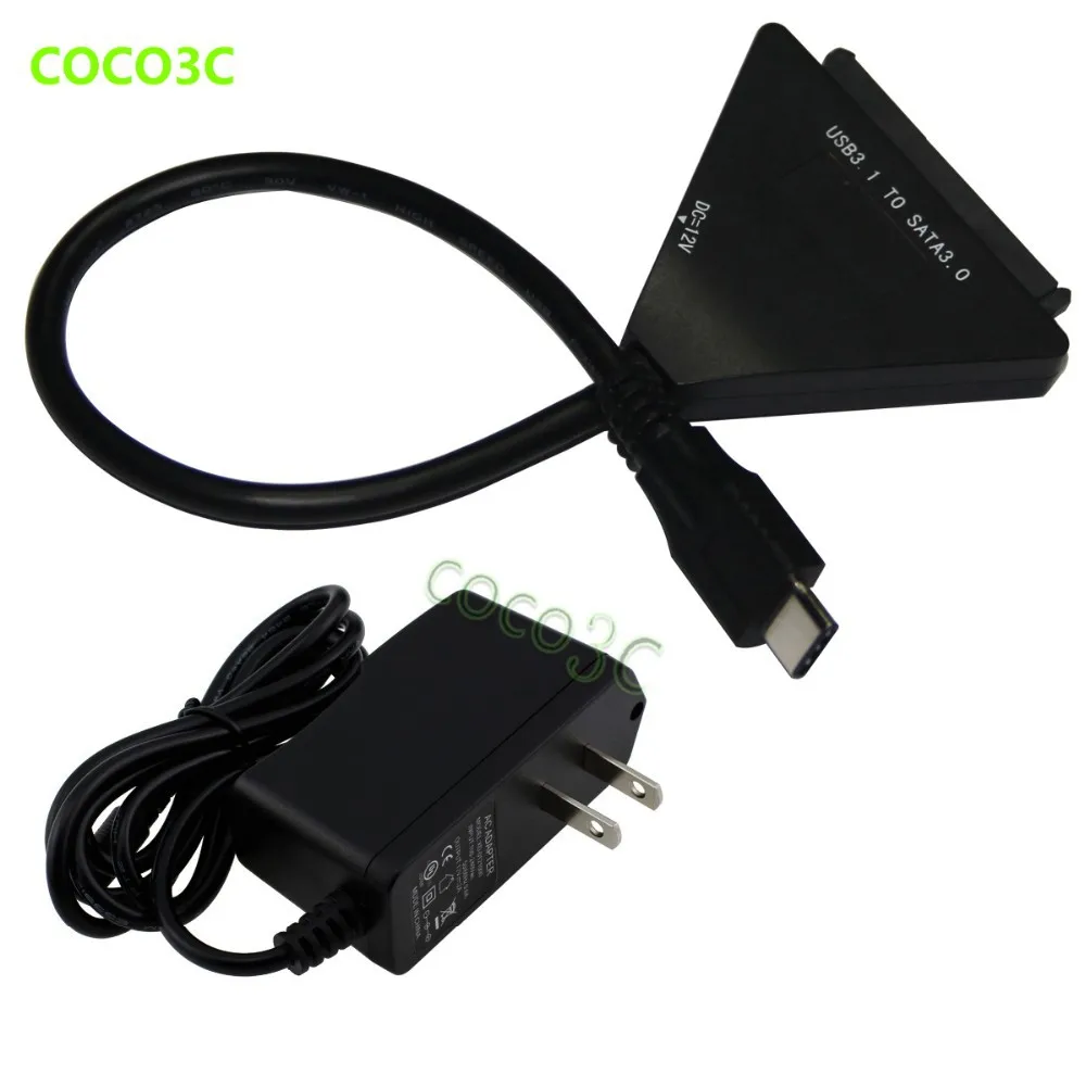 USB-C to SATA 3.0 cable with Power cable