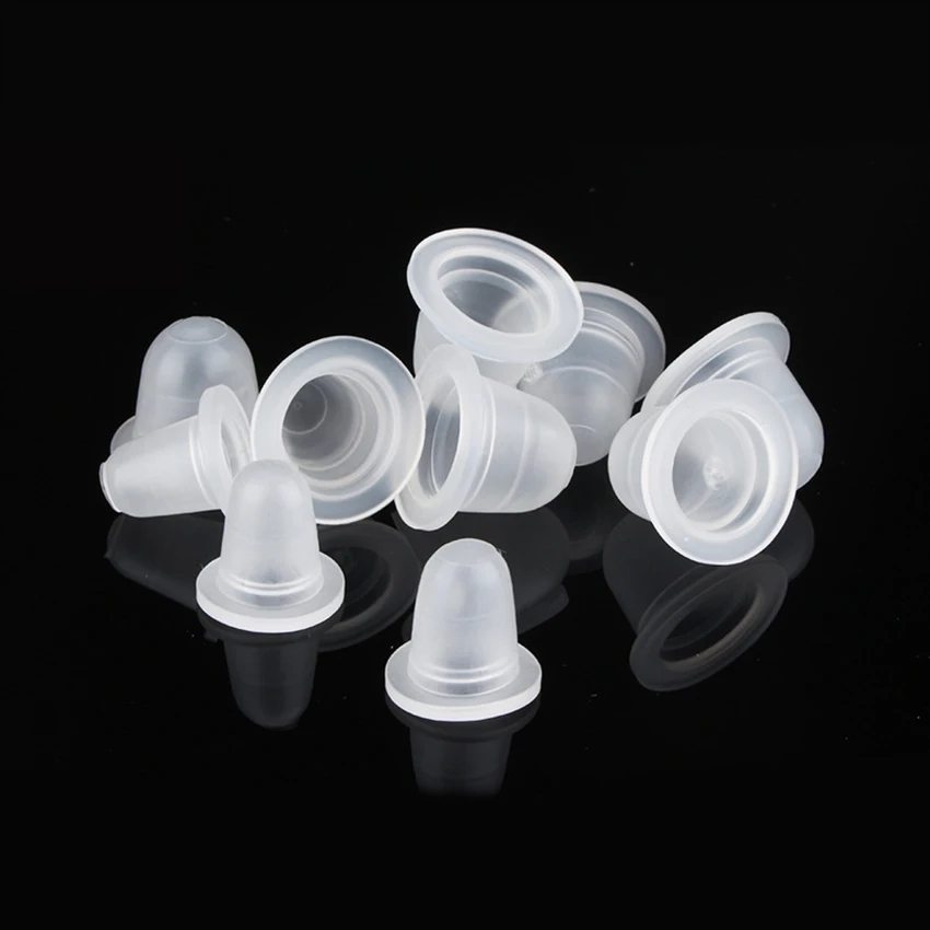 Tattoo Ink Cups Soft Silicone 100Pcs Pigment Container Caps Permanent