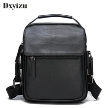 Vintage grande negro Chocolate cuero genuino portátil hombres bolso suave hombre viaje Casual ocio bolsos sólido bolso escolar