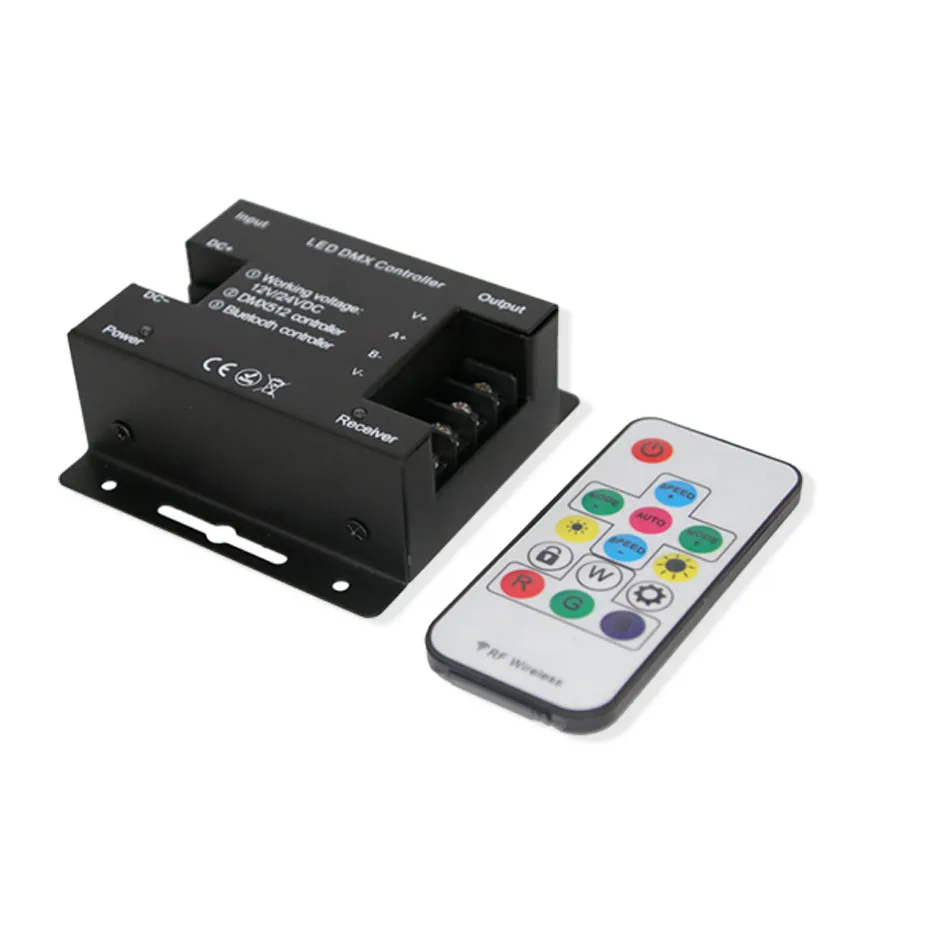 DMX RGB LED Controller For LED Strip Bluetooth APP RGB Controller 4 Pin DC 5V 12V 24V Music LED Remote Dimmers DMX512 4 Channel  (3)